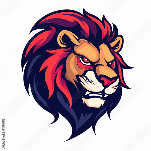 Esport vector logo lion  icon  vector  sticker  head  badge  sign