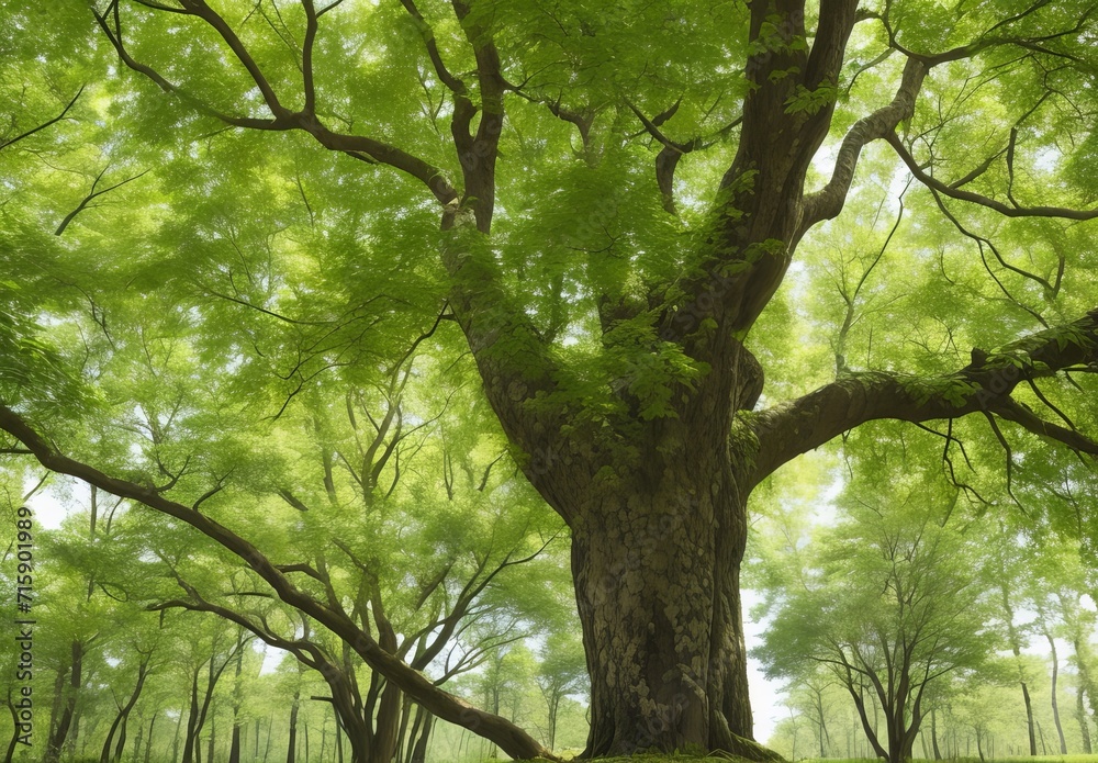 Fototapeta premium Closeup of tree in the forest