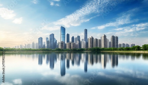 country skyline with reflection