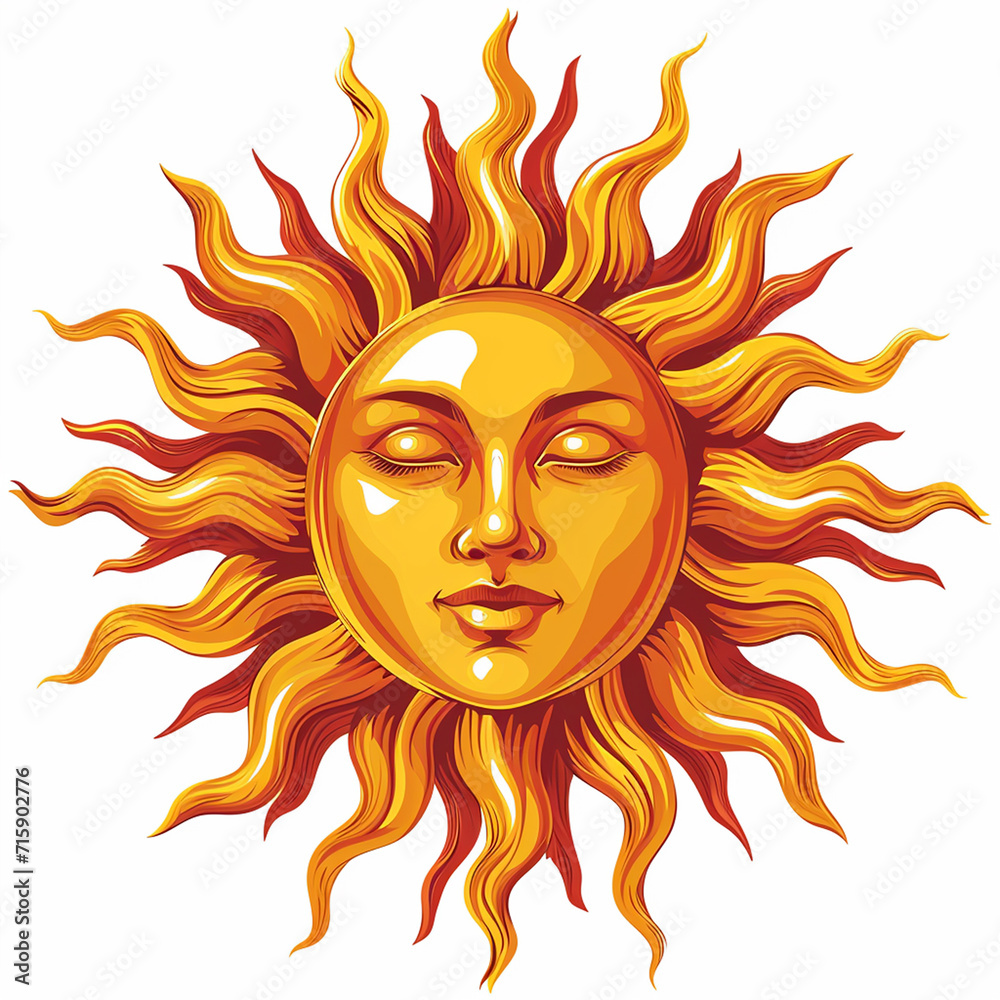 flat vector logo of sun