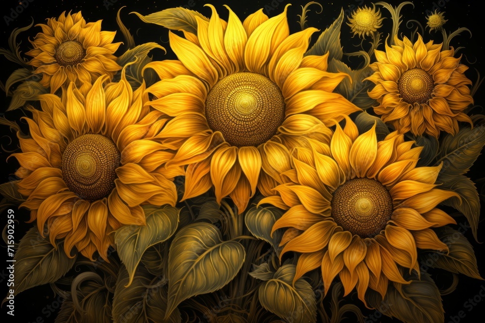 Radiant Sunflowers - Generative AI Radiant Sunflowers - Generative AI