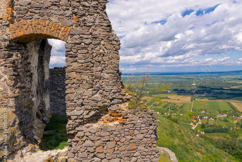 Old medieval castle of Somlo on the mount photo