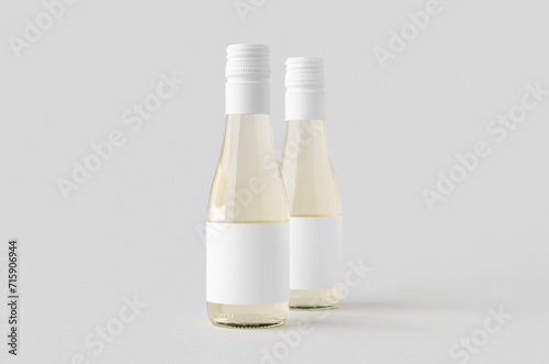 Small white wine bottle mockup. Burgundy, alsace, rhone shape.