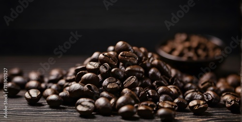 coffee beans on the ground Generative AI