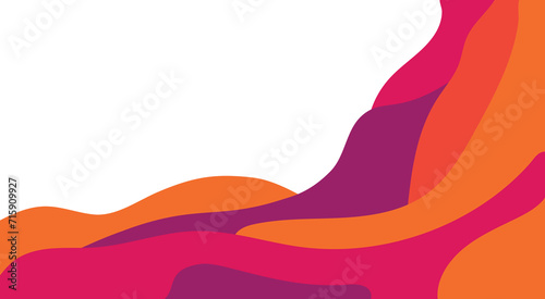 Simple background with colorful wavy lines pattern with copy space