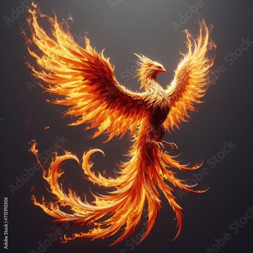 illustration of a phoenix bird  © Садыг Сеид-заде