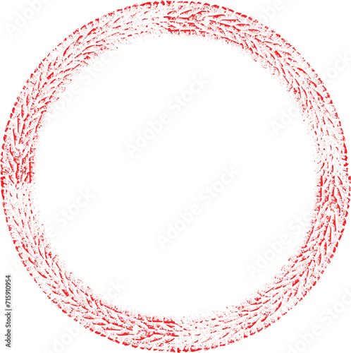 Tire Track Vector Round Border Frame .