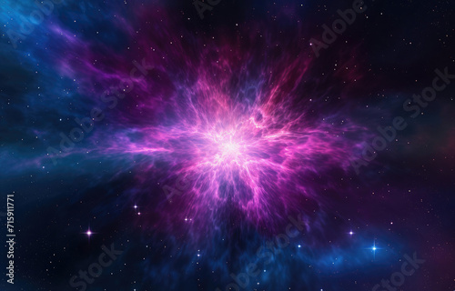 Vibrant Space Filled With Purple and Blue Stars © Paulina