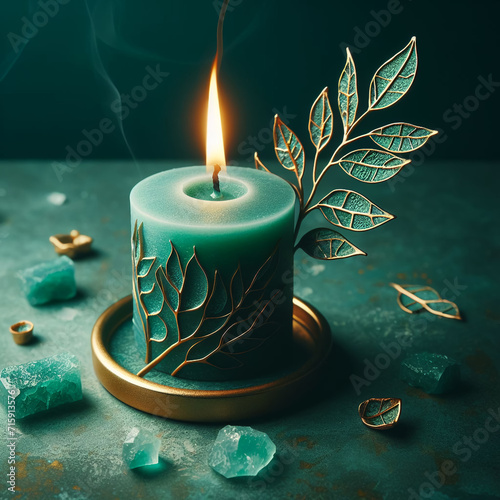  holiday emerald candle