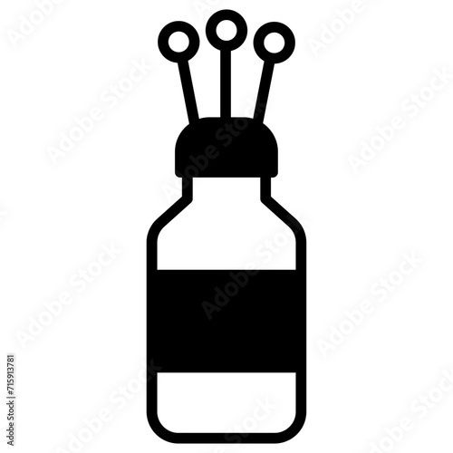 Aroma bottle solid glyph icon