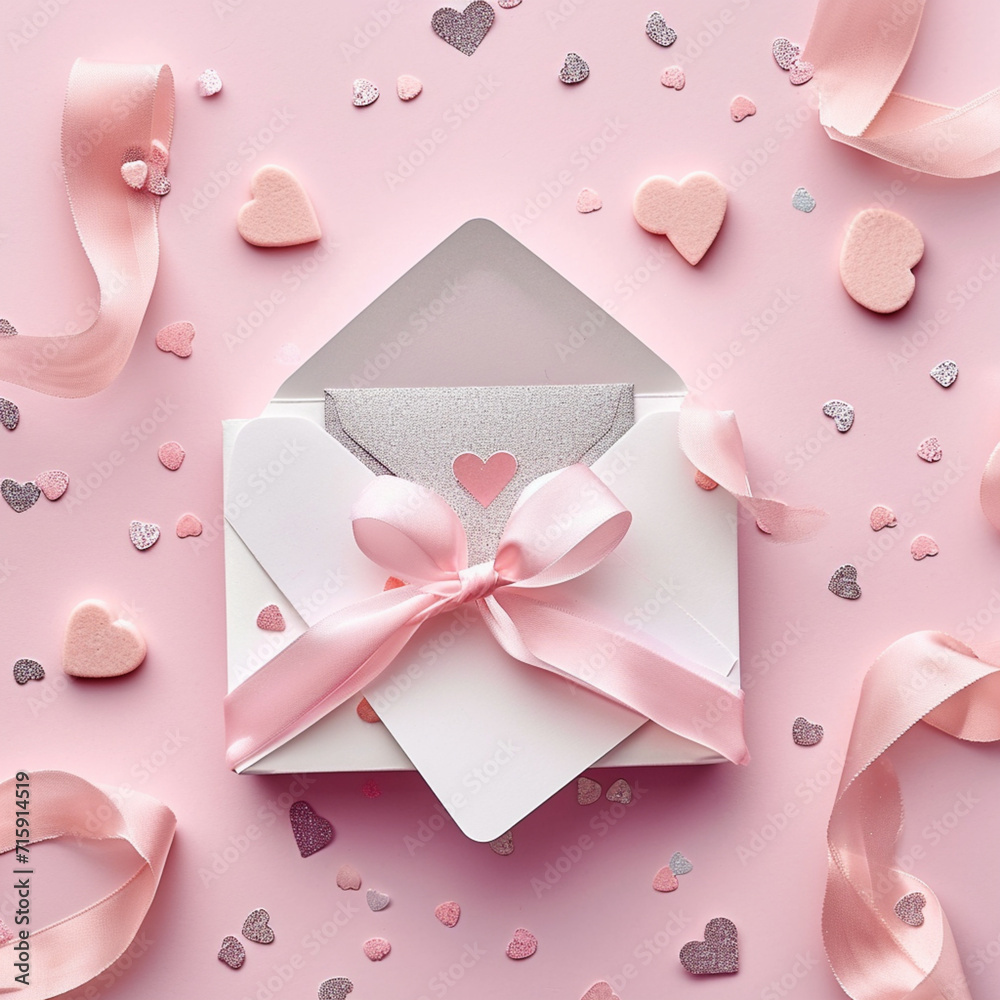 pink box with ribbon pink box with ribbon