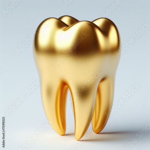 golden tooth isolated on whitegolden tooth isolated on white
 photo