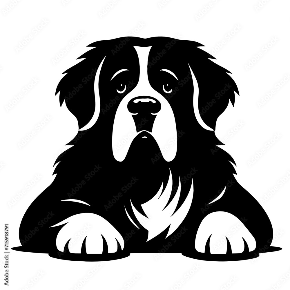 Saint Bernard dog, St Bernard dog, St Bernard Svg, St Bernard Png, St Bernard Cut File, St ...