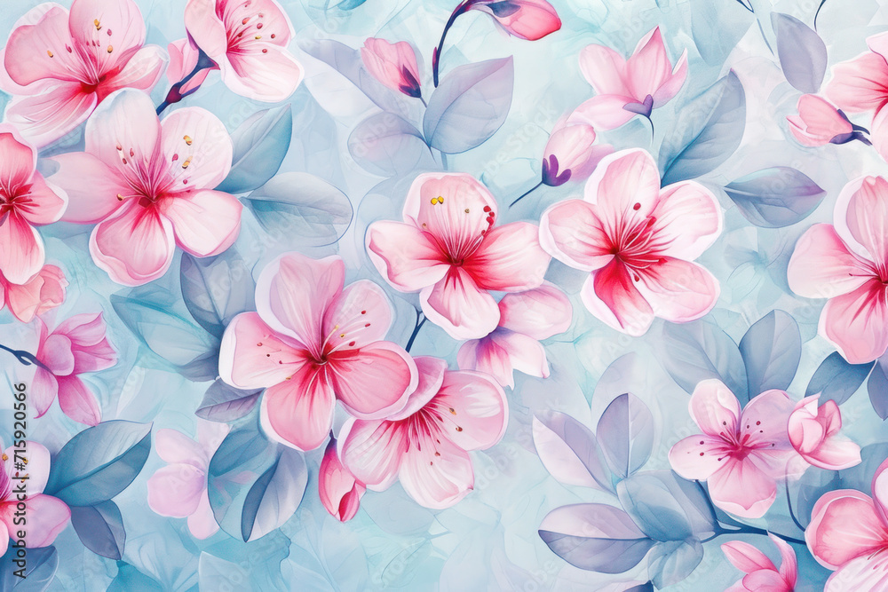 Flower pattern of delicate spring blossoms.