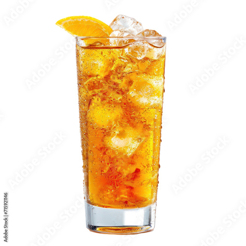 Ice tea refreshing drink in a glass.