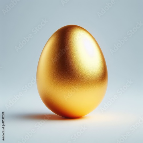 golden egg on white background 