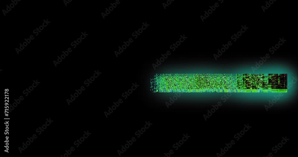 Glitch noise static television VFX. Visual video effects stripes background, tv screen noise glitch effect. Video background, transition effect for video editing, intro and logo reveal with sound.
