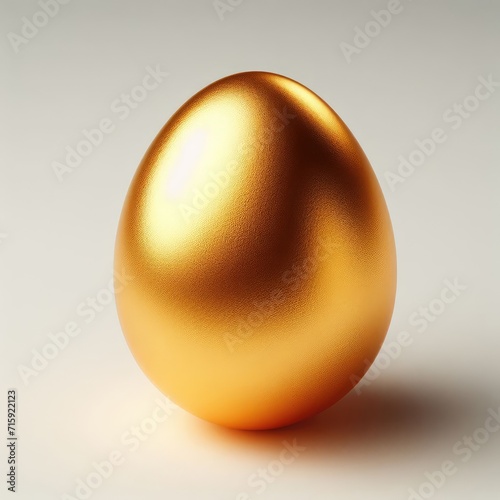golden egg on white background 