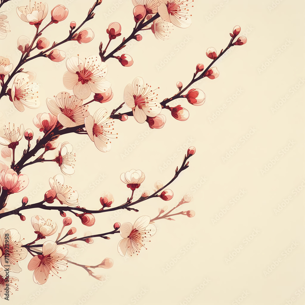 spring beautifull flowering branch spring beautifull flowering branch