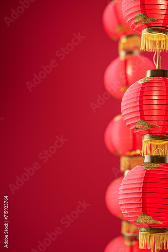 Chinese New Year vertical chandelier design.