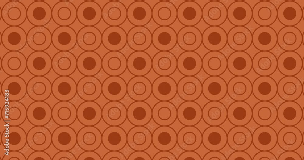 Abstract flat Circular outline and circular shape animated seamless pattern background moving in a single direction. Orange color minimalistic pattern motion graphics background. Abstract flat Circular outline and circular shape animated seamless pattern background moving in a single direction. Orange color minimalistic pattern motion graphics background.