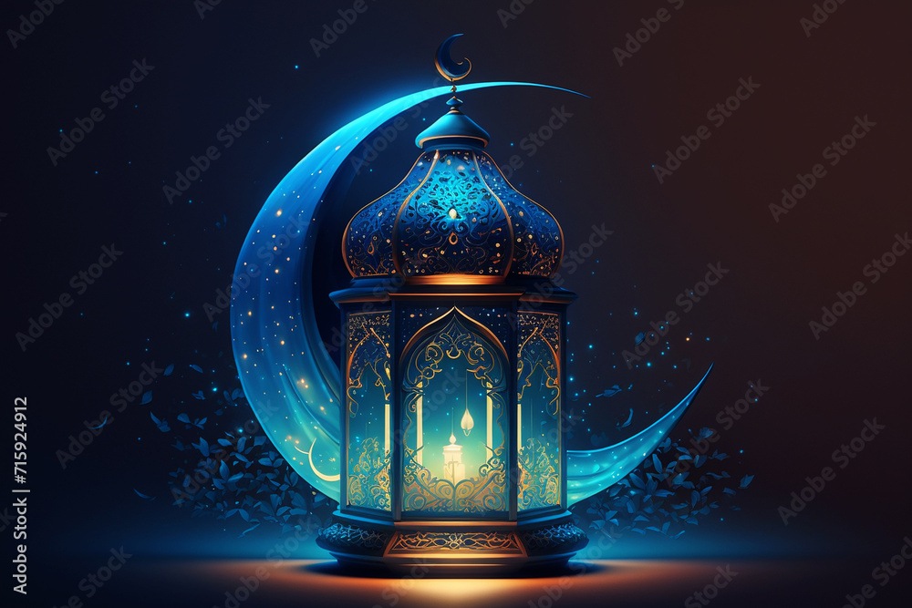 holographic ramadan kareem lantern crescent moon holographic ramadan kareem lantern crescent moon