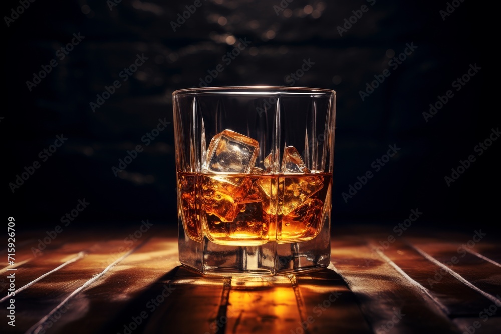 Glass of whiskey at the bar Glass of whiskey at the bar