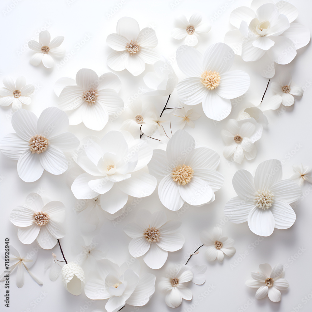 white flowers on a branch