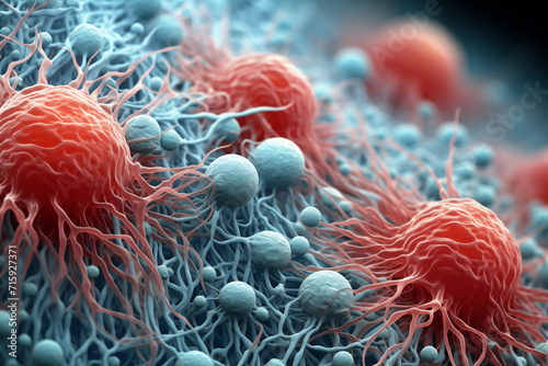 Cancer cells engulfing healthy body, World Cancer Day 04 February