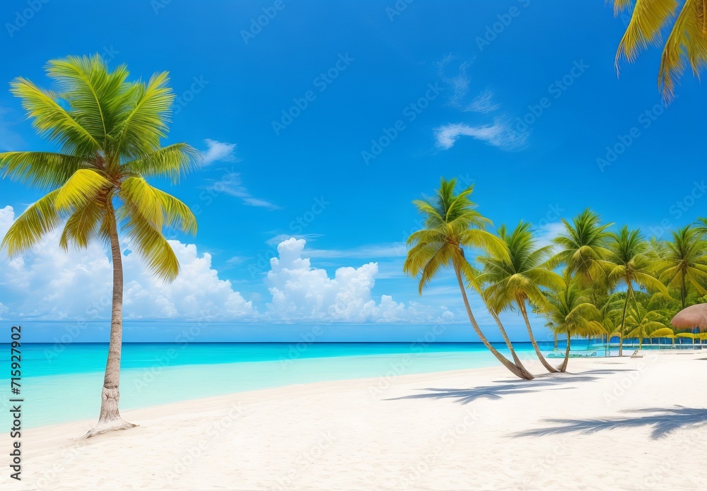 Beautiful tropical beach with white sand