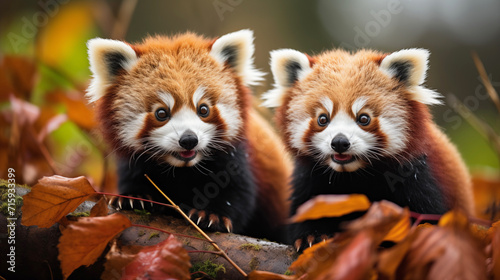 Captivating Pair of Red Pandas Frolicking