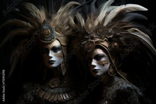 Hauntingly beautiful moonlit masquerades - Generative AI