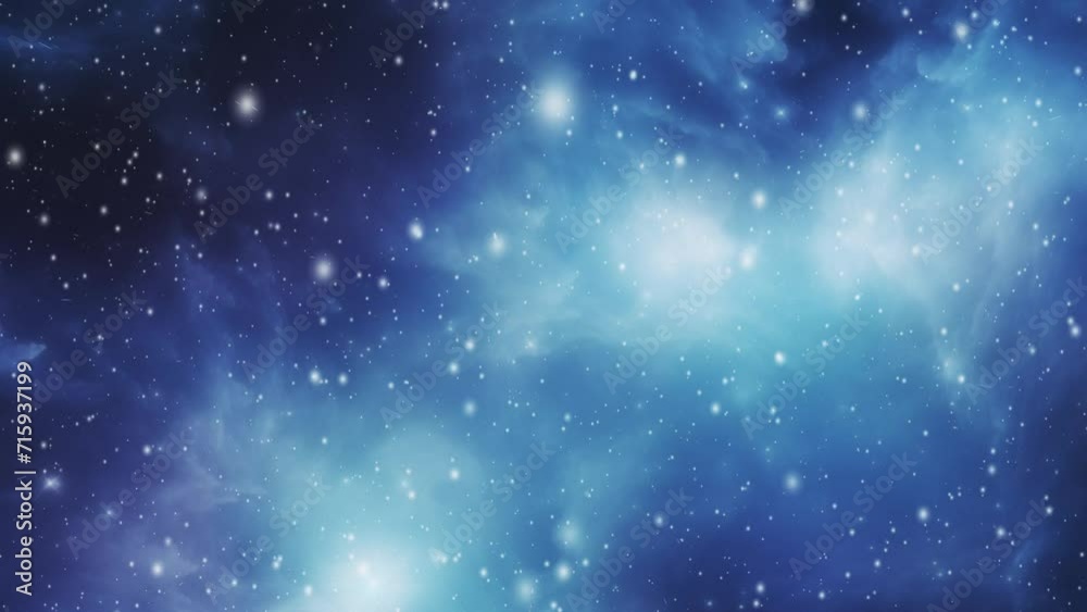 Blue cosmic nebula in deep space. Blue cosmic nebula in deep space.