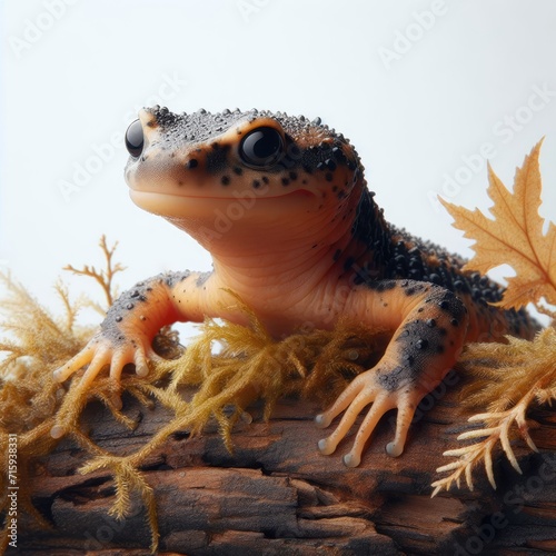 gecko on white background 