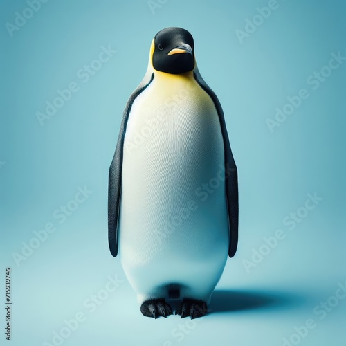 The royal penguin on white 