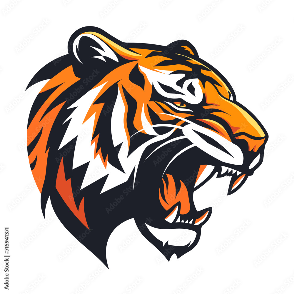 Esport vector logo tiger, icon, vector, sticker, head, sign