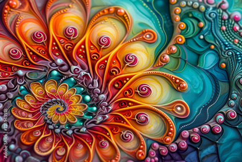 color volumetric fractal kaleidoscope