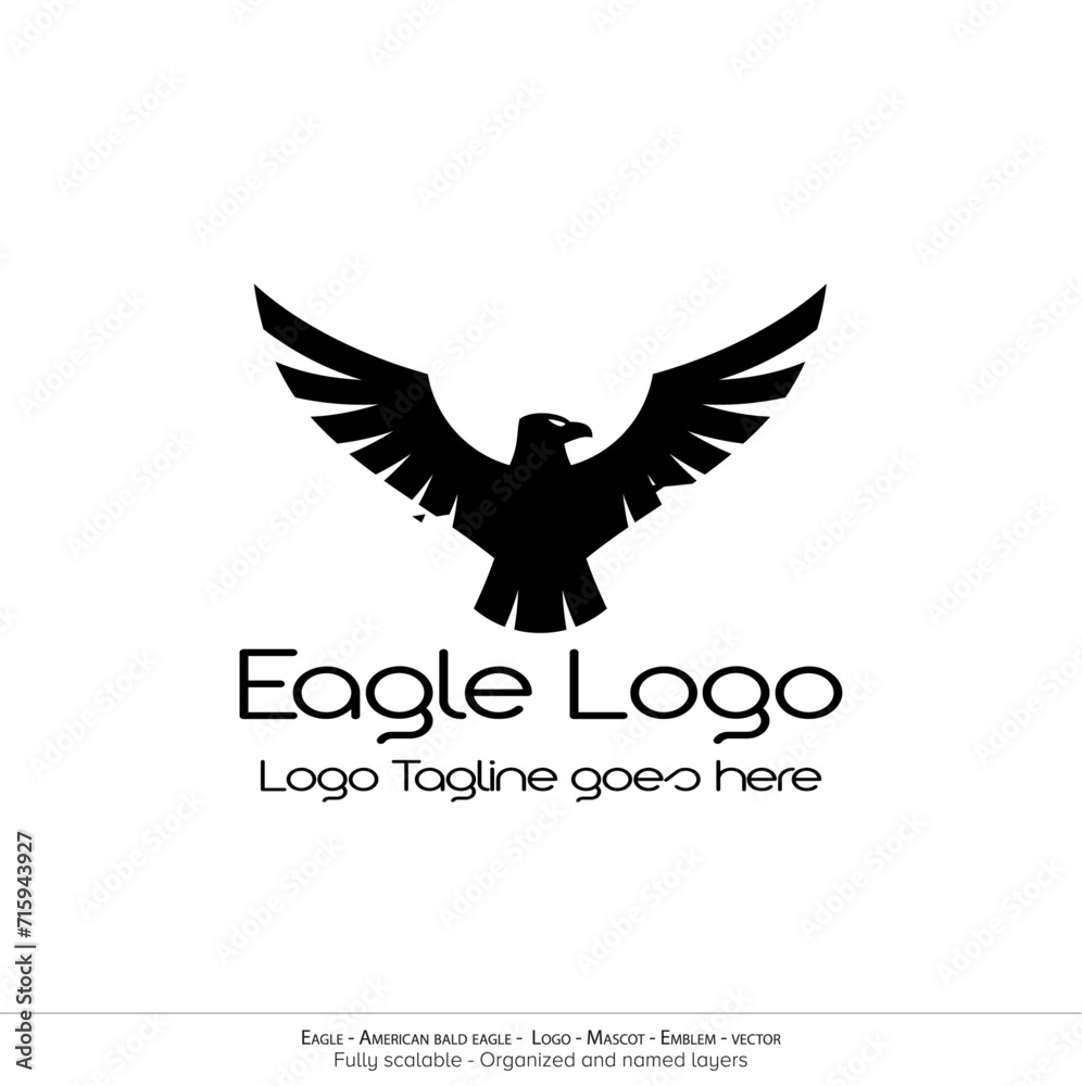 Eagle Logo, Flying Bird Emblem. dove mascot. American Bald Eagle silhouette logo. Minimal design, minimalistic logo vector Eagle Logo, Flying Bird Emblem. dove mascot. American Bald Eagle silhouette logo. Minimal design, minimalistic logo vector