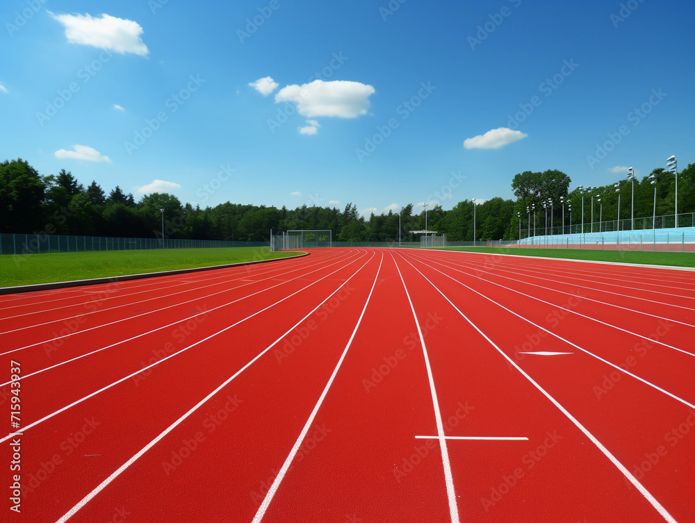 Fototapeta premium running track in stadium