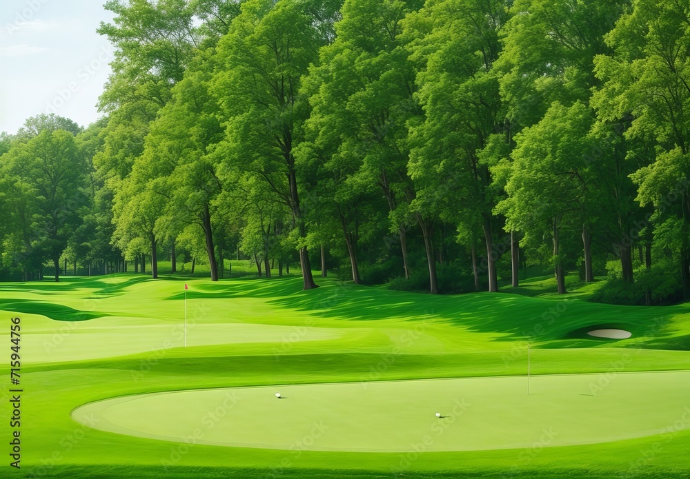 Fototapeta premium Green scenery golf course