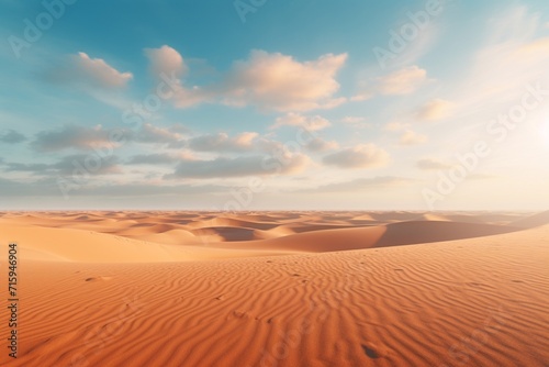 Mesmerizing Sunlit Sand Dunes Stretching Beyond the Horizon.