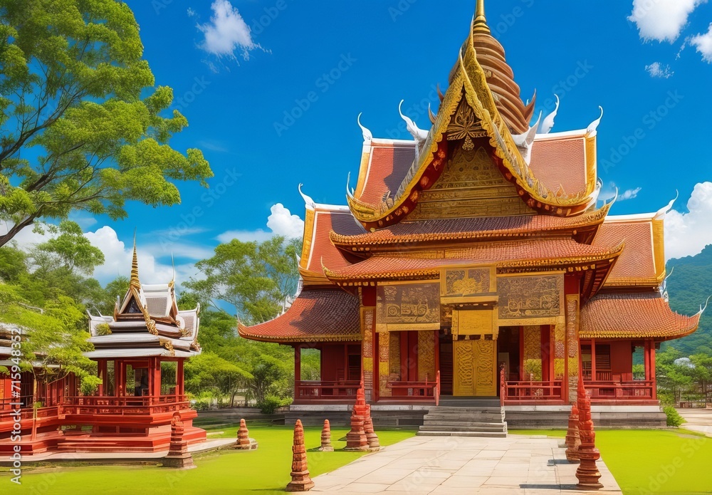 Old traditional buddhist temple in the thailand Old traditional buddhist temple in the thailand