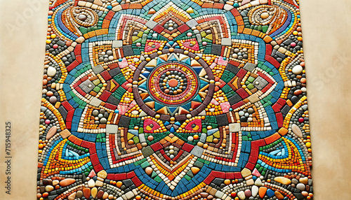 Radiant Mosaic Elegance: Stone Artistry