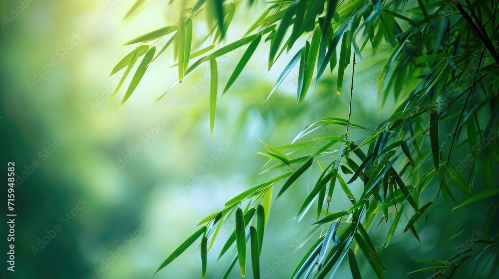 Nature of green bamboo tree in forest using as background bamboo leaves Nature of green bamboo tree in forest using as background bamboo leaves