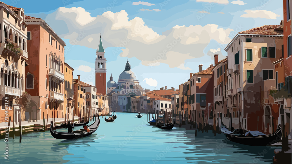 Fototapeta premium city grand canal