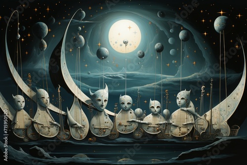 Wallpaper Mural Harmonious celestial harmonicas - Generative AI Torontodigital.ca