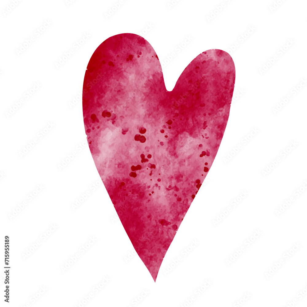 Decorative, abstract heart, valentine. Vector graphics.