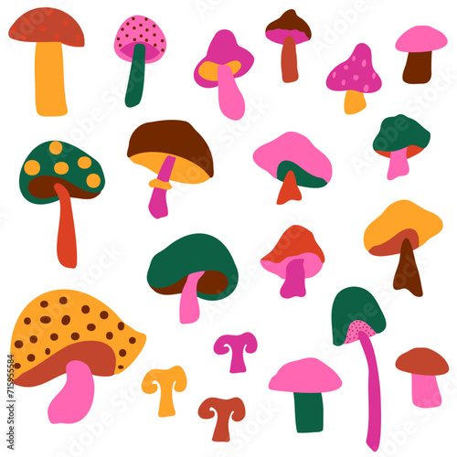 Retro Mushroom Collection No.1