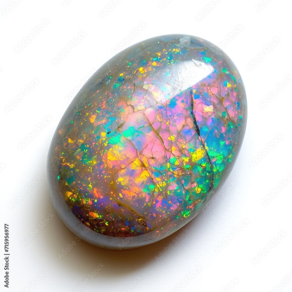 Opal on white background Opal on white background