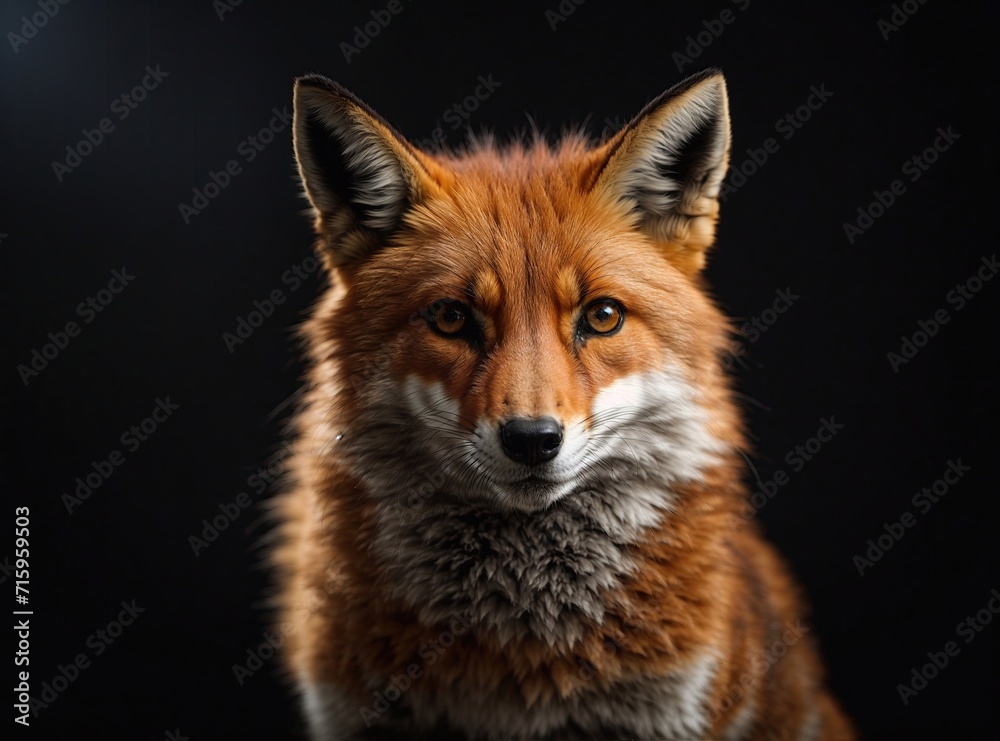 Red Fox in Midnight Hues